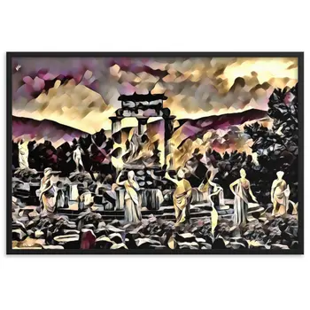 A SUNDAY AT THE ORACLE OF DELPHI Superior Framed Poster