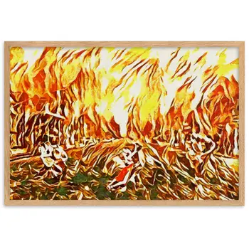 DANCE ME LIKE THE RAIN THAT BURNING OUT THE FIRE AROUND ME Framed Poster
