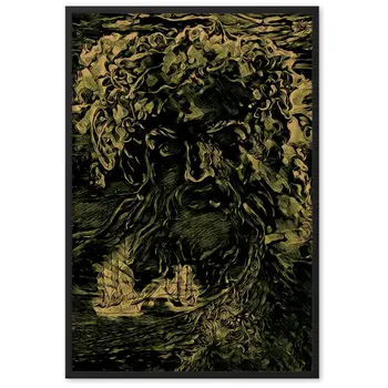 WHEN POSEIDON ASKED THE WAVES TO DANCE TALE Framed Poster