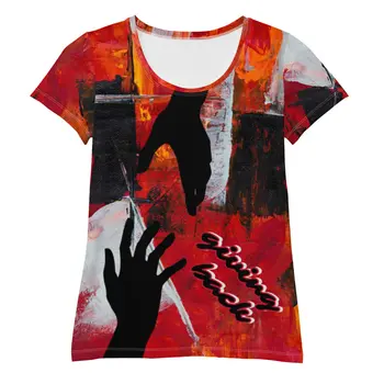 GIVING BACK Women's Athletic T-shirt by Gianneli