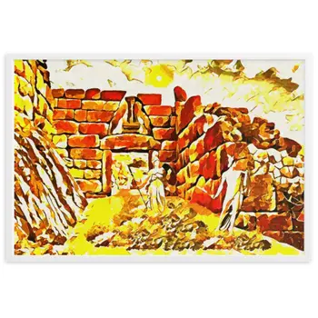 PERSEUS ON THE ROAD TO LION GATE Superior Framed Poster