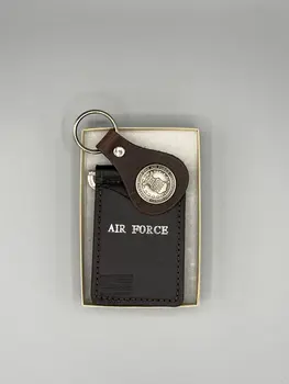 Leather Military Branch keys chain and Wallet