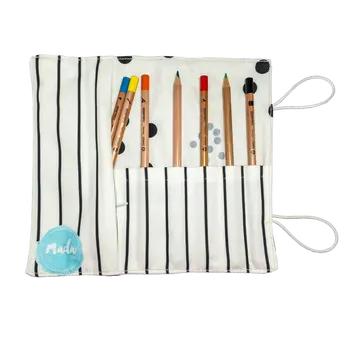 Pencil Case Small Gray Dots