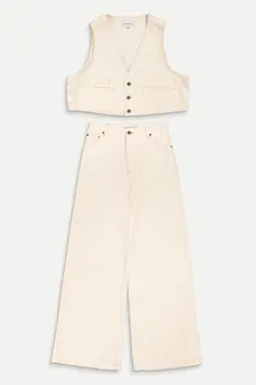 Art of Mending Texture Ecru Denim Set