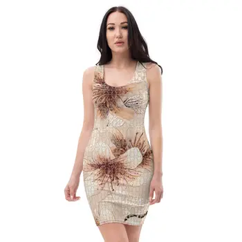 Bodycon floral pattern dress