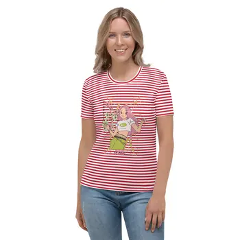 Striped blouse Women's T-shirt Pink it All