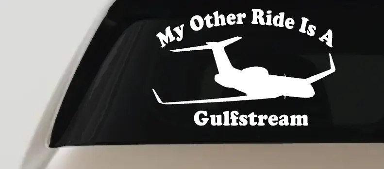 Gulfstream Military Decal My Other Ride Truck Car Window Sticker Vinyl