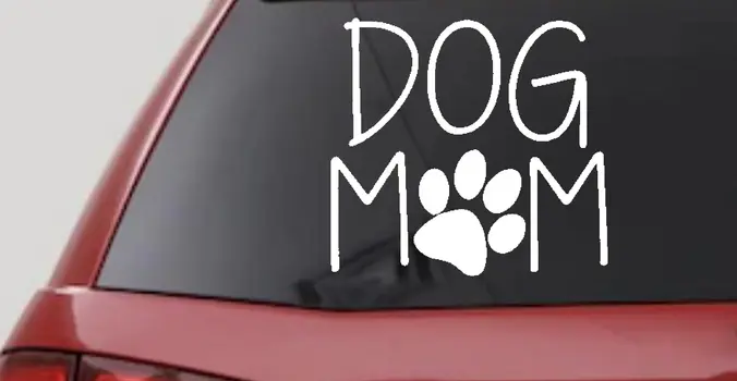 Dog Mom Paw Print Car Window Decal Vinyl Sticker Truck