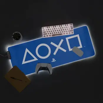 Playstation Light Up Desk Mat XL gaming mouse pad