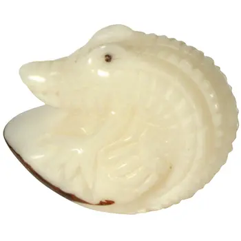 Alligator in Relief Tagua Figurine