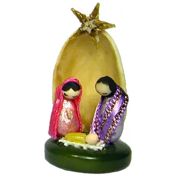 Miniature Nut Nativities from Ecuador