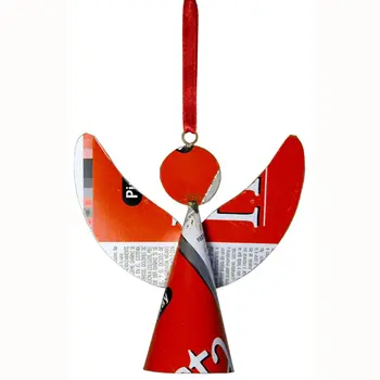 Recycled Metal Angel Ornament