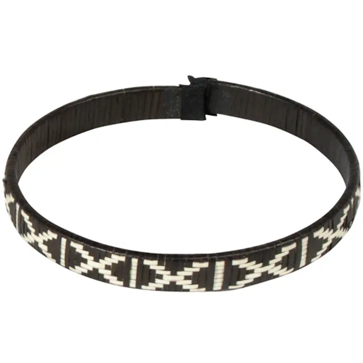 Narrow Cana Flecha Bracelet - Black & White