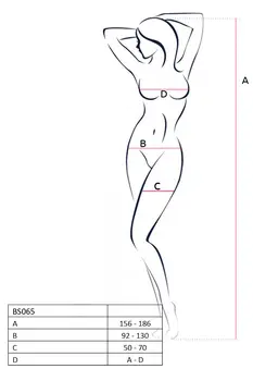 red ouvert Bodystocking BS078 - S/L