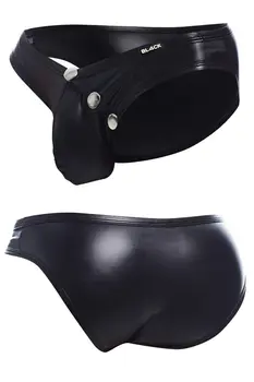 black wetlook briefs BL4CK01 - XL