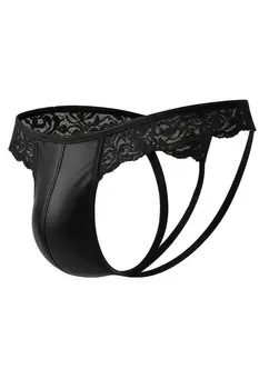 Black Lacey Jockstring RAV104 - XL