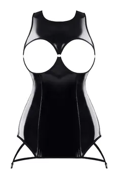 black vinyl mini dress TDXanna001 - 2XL