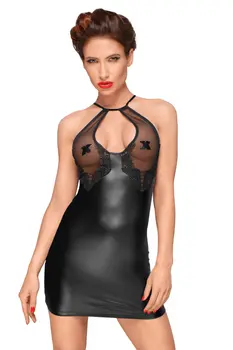 Powerwetlook dress F185 - 3XL