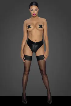 black Wetlook Panties F260 - XXL