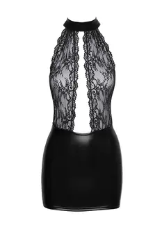 F279 Short powerwetlook dress - 3XL
