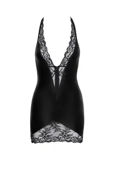 F283 Powerwetlook mini dress - 3XL