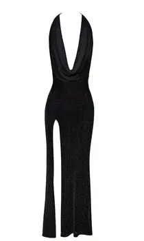F373 Onyx Liquid Long dress - 3XL