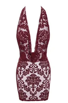 F385 Kink Royal cascade mini dress red - 3XL