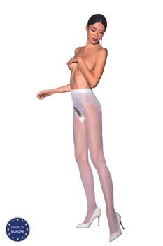 open tights TI OPEN 006 white - 3/4