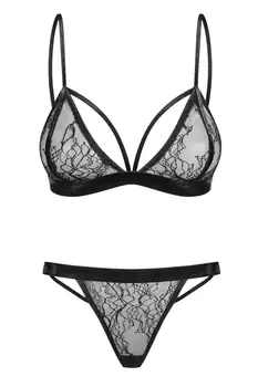 060718 Set out of lace bralette and thong - XL (BH 75E/80D & Panty 42)