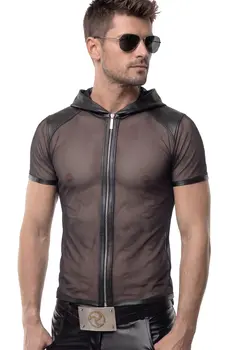 Herren Kapuzen T-Shirt ADGinter001 schwarz - 2XL