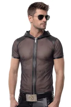 Herren Kapuzen T-Shirt ADGinter001 schwarz - 2XL