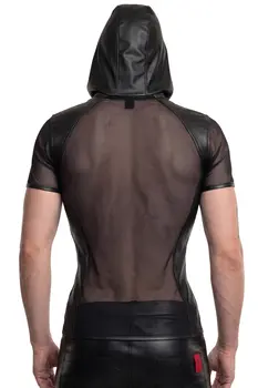Herren Kapuzen T-Shirt ADGinter001 schwarz - 2XL