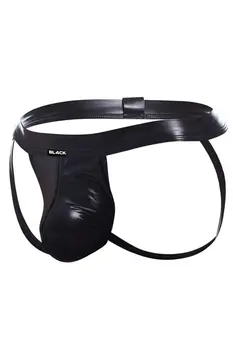 schwarzer Wetlook Jockstrap BL4CK05 - XL