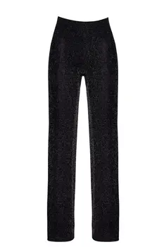 F374 Onyx Sheer Palazzo Hose - 3XL