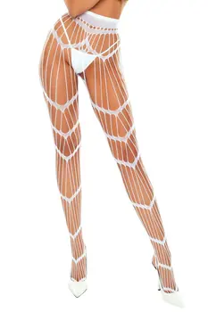 ouvert Strumpfhose S033 weiß - S/M