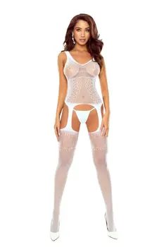 weißer ouvert Bodystocking BS122 - S/L