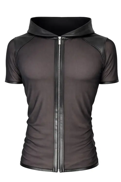 Herren Kapuzen T-Shirt ADGinter001 schwarz - 2XL