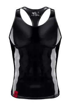 schwarzes Lack Herren Tank Top RMFreddie - 2XL