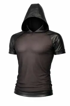 Herren Kapuzen T-Shirt ADMagnus001 schwarz - 2XL